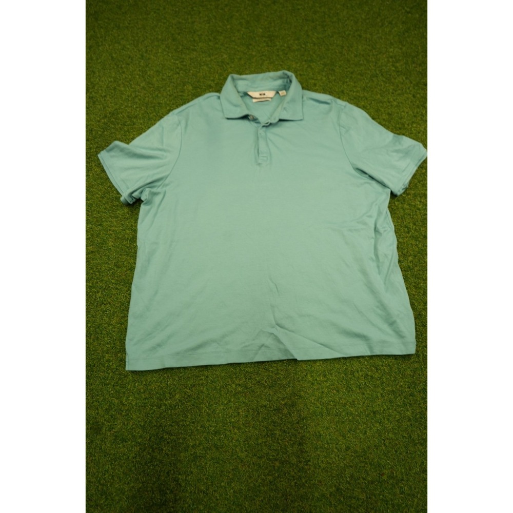 Joseph Abboud Liquid Soft Polo Shirt Men 2XL Mint Green Short Sleeve Golf Tennis